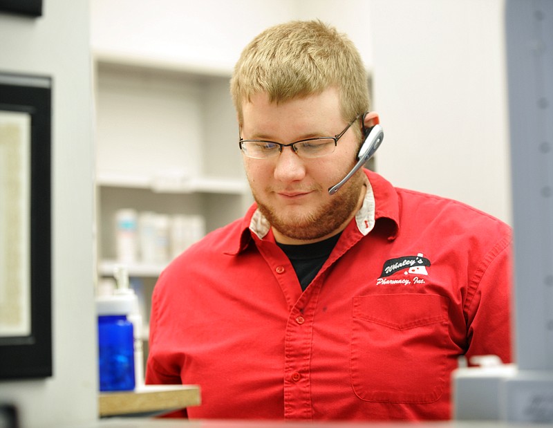 Pharmacy Technician Shane Purdy wore his red shirt Friday to help raise awareness of heart health issues. Purdy and fellow Whaley's East End Pharmacy employees wore red Friday for the 10th Annual National Wear Red Day.