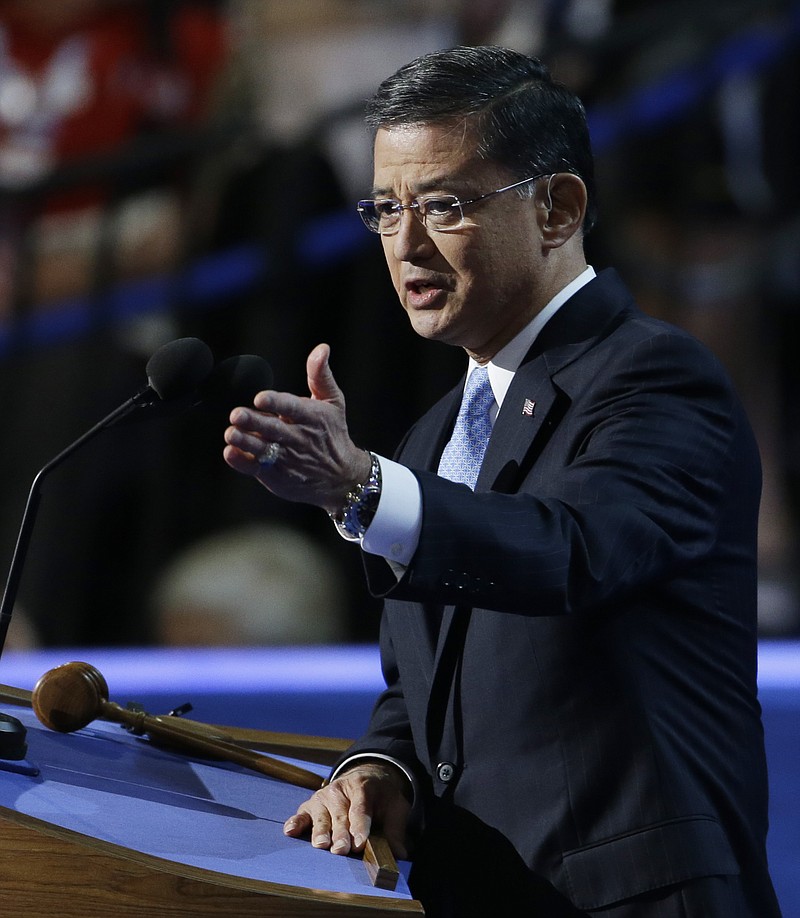 General Eric Shinseki speaks to delegates in September 2012 at the Democratic National Convention in Charlotte, N.C. U.S. House Speaker John Boehner said the system for handling veterans' disability claims is broken and he wants the head of the Department of Veterans Affairs, Shinseki, to explain what is being done to fix it.