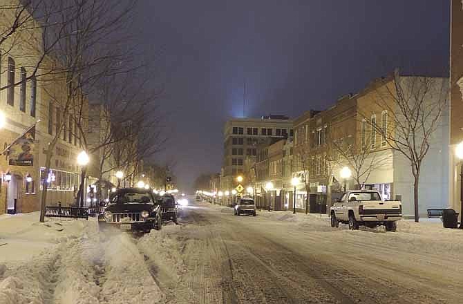 Jefferson City's Downtown Association hopes to continue to improve the downtown area based on recommendations from the Missouri Main Street Connection program and training conference. High Street is seen above following the Feb. 21, 2013, snow storm.