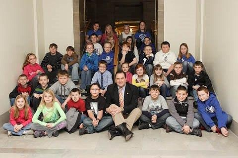 Fourth-grade students from Cole County R-1 Schools took a field trip to the Capitol recently. Rachel Ratcliff's and Cindy Wieberg's classes also met Sen. Mike Kehoe, R-Jefferson City. Photo submitted