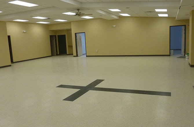 The main room of the new annex to Grace Lutheran Church in Holts Summit sits ready for use. The building, deemed the "Mission Hall," will be used for preschool and church events, and will be dedicated after service Sunday.