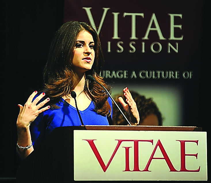 Lila Rose, founder and president of Live Action, a pro-life nonprofit specializing in investigative journalism, was the featured speaker at this year's Vitae luncheon at Capitol Plaza Hotel.