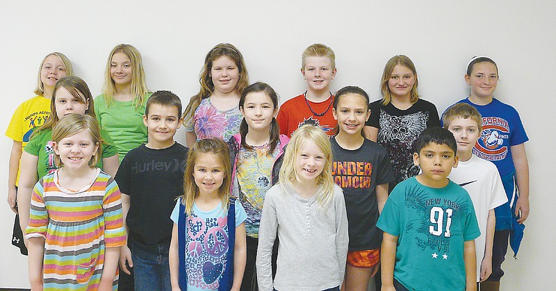 California Elementary students who are members of the American Heart Association Lifesaver's Club are front row, left to right, Emilia Collier, Annalyn Nokes, Amerelie Traver and Alexis Aguado; middle row, Ella Carlyle, Ian Nokes, Elizabeth Turner,  Dylann Henley and Ryan Staton; back row, Kendra Dunham, Gracie McCoy, Ivy Koetzle, Garrett Burger, Mateesa Crowly and Zoe Zimmerman.