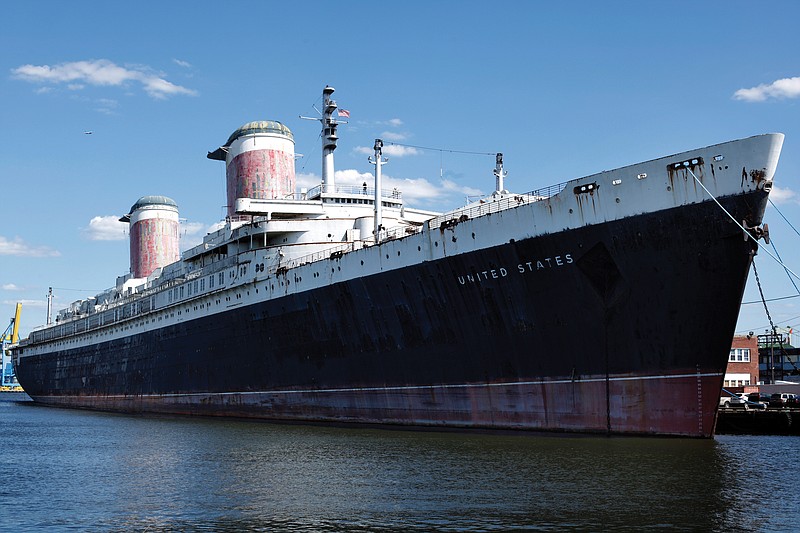 This 2010 photo shows the SS United States in Philadelphia. Money and time are running out for the historic ocean liner, which carried princes and presidents across the Atlantic in the 1950s and 1960s but has spent decades patiently awaiting a savior at its berth on the Philadelphia waterfront. The nonprofit conservancy working to secure a home and purpose for the 990-foot-long ship said it could be sold for scrap in the spring of 2013 unless they can raise $500,000 immediately. 
