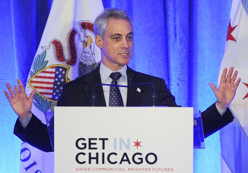 Chicago Mayor Rahm Emanuel speaks April 10 during a luncheon in Chicago. A refined plan to add more casinos and slot machines in Illinois was approved by the Illinois Senate on Wednesday, a proposal supporters believe is their best chance yet to expand gambling in the state. The changes in the legislation would add five new casinos including in Chicago.