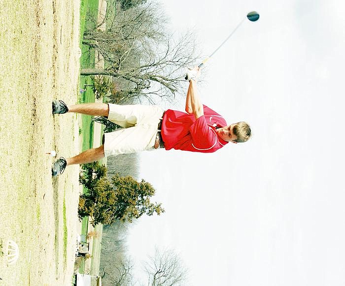 California High School junior Tyler Elliott, above, and senior Curtis Lehman were among top finishers at the Class 2 District 4 Golf Tournament April 30 at Eugene, to qualify to advance to Class 2 Sectionals Monday at Hannibal. Elliott also earned All-District honors for finishing in the top 15 individually.