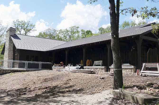 The rebuilding of the dining hall at Camp Pin Oak in Lake of the Ozarks State Park is nearing completion. 