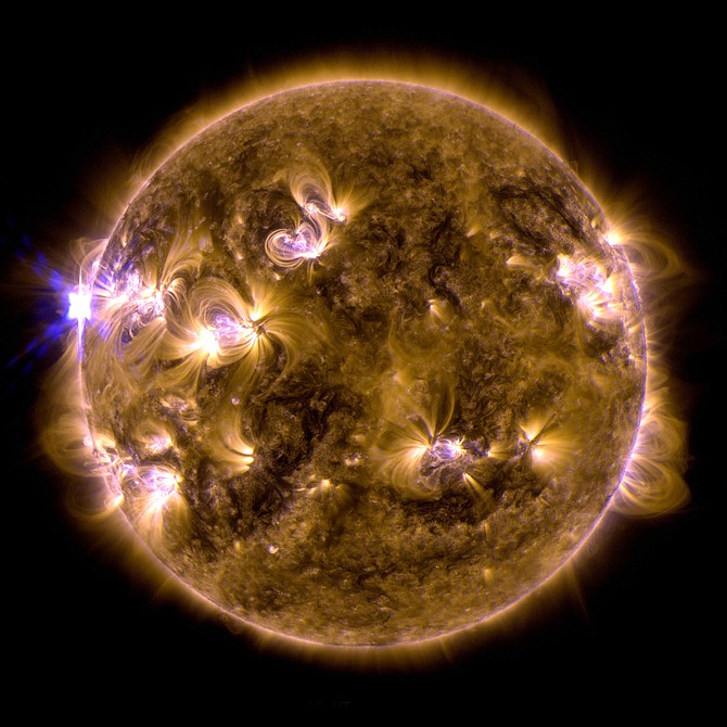 The sun has fired off a massive flare, the strongest solar eruption this year. 