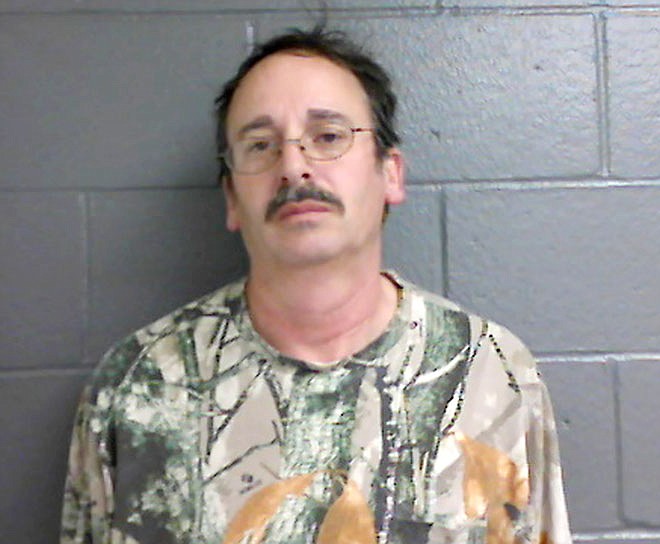 David L. Salmons, 51, Fulton, is in Callaway County Jail facing numerous charges after he forced his way into a Callaway County residence brandishing a sword and then fled from pursuing deputies.