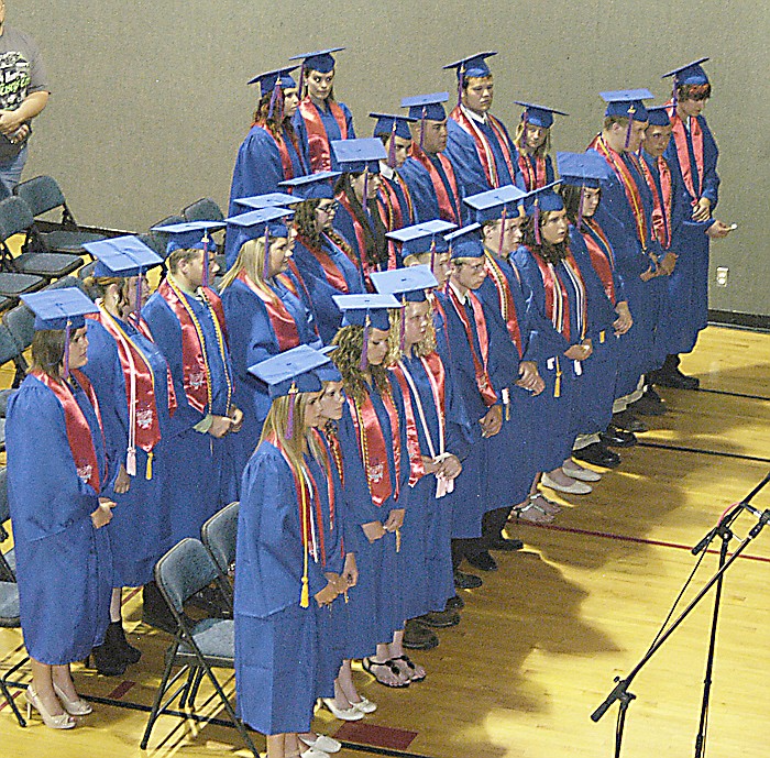 Members of the California High School Class of 2013 attend the Baccalaureate Service Wednesday, May 15, at the First Baptist Church Family Life Center. 