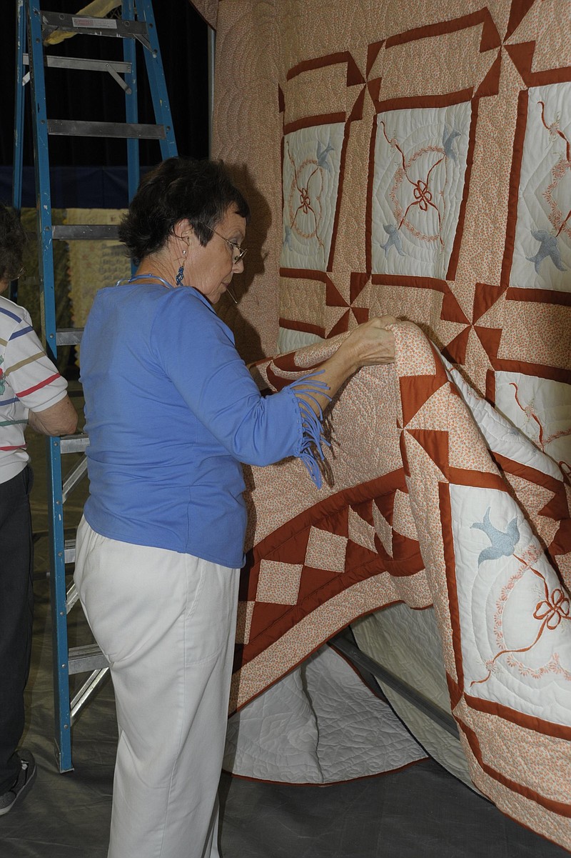 The quilt show received 50 quilts to display for the three-day Russellville festival commemorating the town's 175th anniversary.