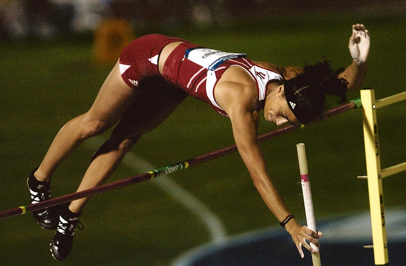 Vera Neuenswander competes for Indiana University during the 2009 NCAA Outdoor Track and Field Championships in Fayetteville, Ark. The Jefferson City High School graduate will vault in the USA National Championships this weekend in Des Moines, Iowa.