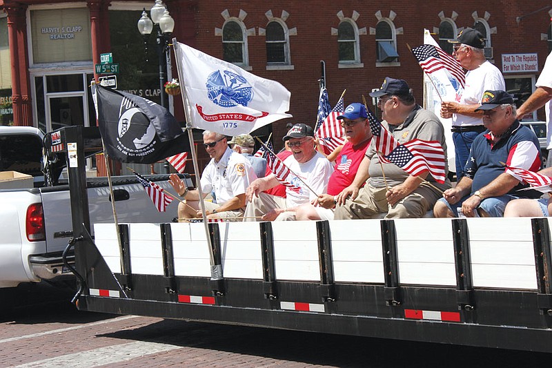 A trailer of Army veterans makes its way through the 2012 Independence Day Parade in Fulton. Callaway County's World War II veterans will serve as the grand marshals for this year's parade, set to start at 11 a.m. on July 4.