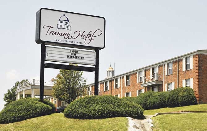 As indicated by the hotel's signage, the Truman Hotel in Jefferson City is open under new management.