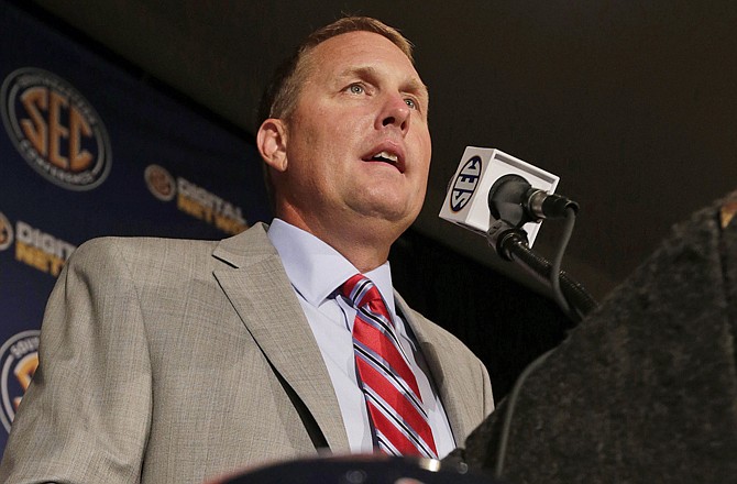 Mississippi coach Hugh Freeze, shown Tuesday during the SEC media days in Hoover, Ala., pulled in a stellar recruiting class in February.