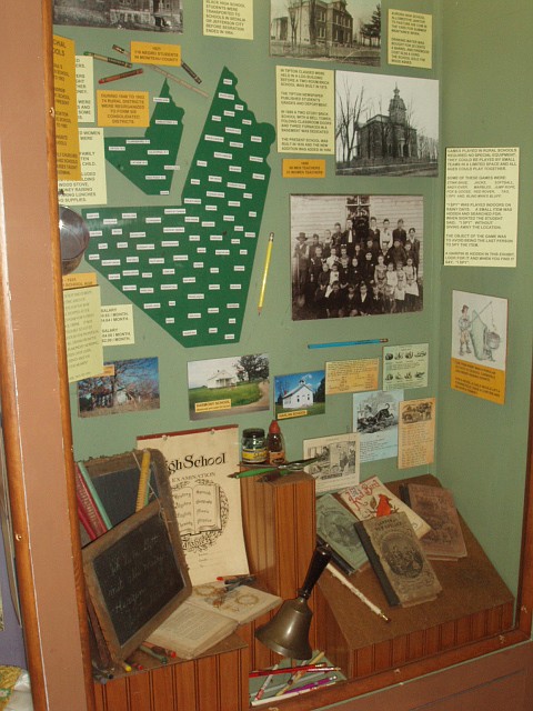 The development of education in Moniteau County is displayed at the Moniteau County Historical Society Museum.