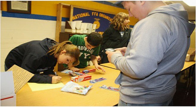 South Callaway FFA members collected items and sent care packages to active duty military personnel during the holiday season to honor their service to the United States.
