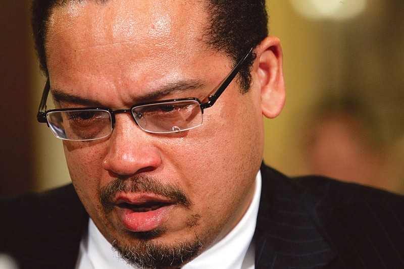 Rep. Keith Ellison, D-Minn., the first Muslim elected to Congress, becomes emotional as he testifies before the House Homeland Security Committee on the extent of the radicalization of American Muslims.