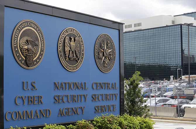 This June 6, 2013 file photo shows the sign outside the National Security Agency (NSA) campus in Fort Meade, Md. 