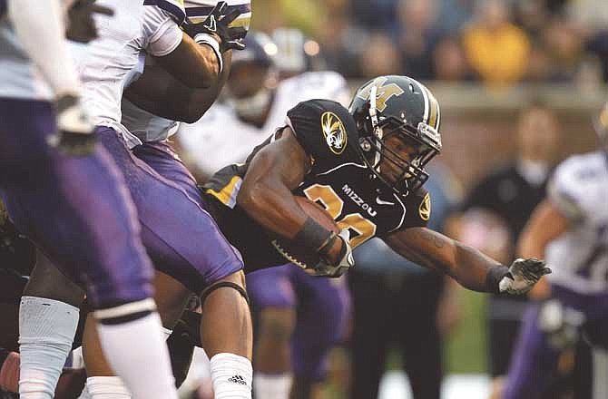 Missouri running back Henry Josey carries the ball into the end zone during a game against Western Illinois at Faurot Field during the 2011 season.