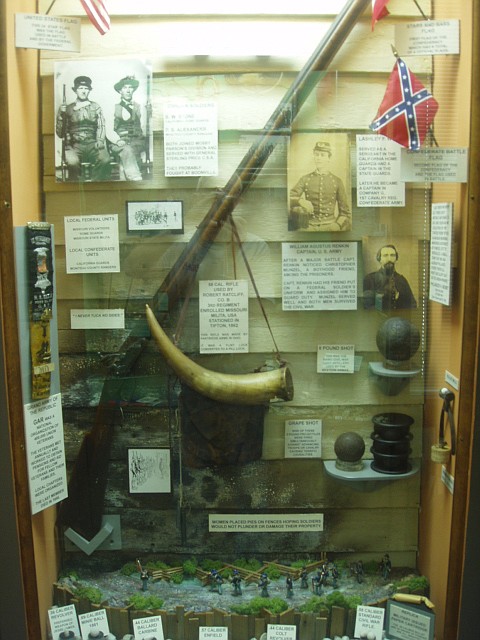 Photo submitted
The display tells the experiences of two local soldiers, one Union and the other a Confederate. William Agustus Renkin joined the American army as a private and became a captain. He found his boyhood friend among the Confederate prisoners and protected him. 