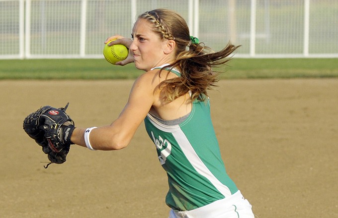 Blair Oaks shortstop Jolie Duffner makes a throw during a game last season. Duffner, an all-state selection last year, is one of several key returning players.