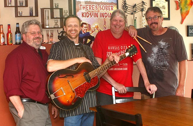 Green's Blues Band members are, from left, Kerry Cordray (Saxophone, Clarinet), Ben Green (Guitar, Vocals), Robert Duckworth (Bass Guitar) and Harrison Sweazea (Drums).