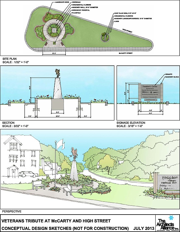 Eastside businessmen are working on a veteran's memorial to be called "Freedom's Corner."
