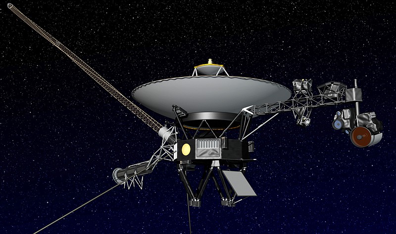 This artist rendering shows NASA's Voyager 1 spacecraft in space. The space agency announced Thursday that Voyager 1 has become the first spacecraft to enter interstellar space, or the space between stars, more than three decades after launching from Earth.