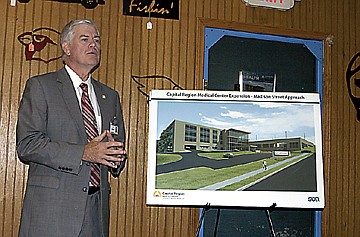 Capital Region Medical Center CEO Ed Farnsworth informs California and Tipton residents of a 125,000 square foot planned expansion of the Jefferson City facility. 