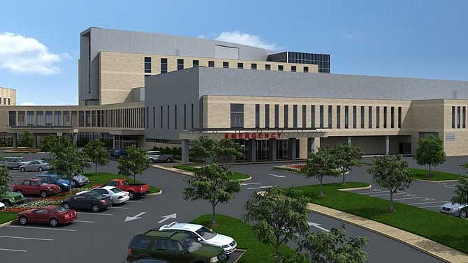 The new St. Mary's Health Center (architect's rendering above) is expected to open in Jefferson City in November 2014.