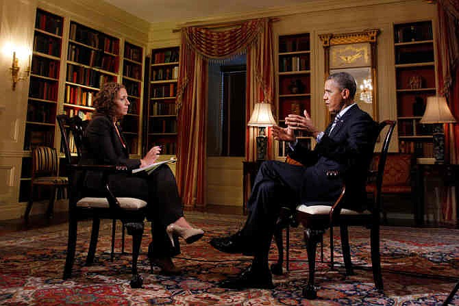 In this photo taken Friday, Oct. 4, 2013, President Barack Obama speaks during an exclusive interview with The Associated Press in the White House library in Washington. "I recognize that in today's media age, being controversial, taking controversial positions, rallying the most extreme parts of your base, whether it's left or right, is a lot of times the fastest way to get attention and raise money," Obama said. "But it's not good for government."