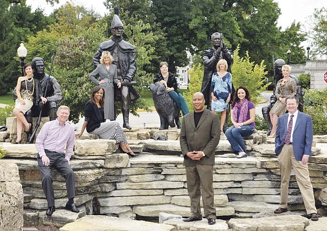 Pictured are a few of the models for this year's Council of Clubs Luncheon. From left to right they are: Carrie Carroll, Tony Lutz, Theressa Ferguson, Annie Jarrett, Donna Deetz, Robert Boone, Dawn Nicklas, Shelbi Ballage, Joan Firley and Ron Freiberghaus.