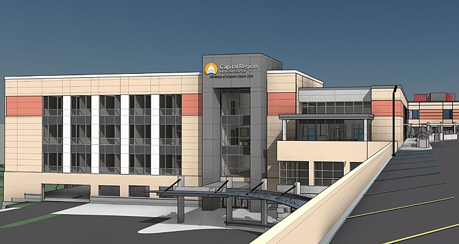An architect's drawing depicts a $35-million expansion project at Capital Region Medical Center in Jefferson City.