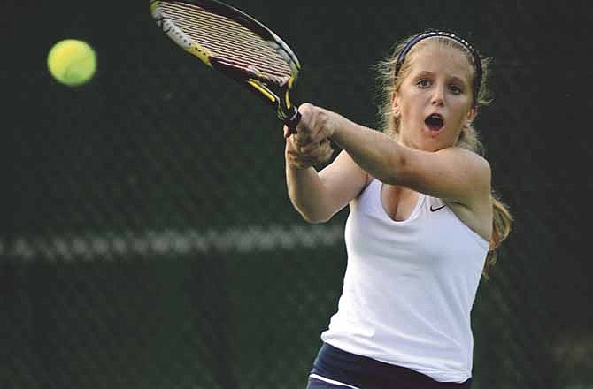 Ashley Dowden of Helias will play in the Class 2 singles state tournament starting Friday in Springfield, Mo.