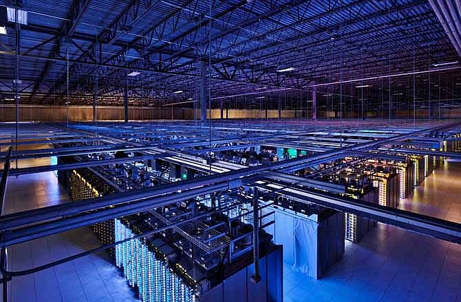 This undated photo provided by Google shows a Google data center in Hamina, Finland. The Washington Post is reporting Wednesday, Oct. 30, 2013, that the National Security Agency has secretly broken into the main communications links that connect Yahoo and Google data centers around the world. The Post cites documents obtained from former NSA contractor Edward Snowden and interviews with officials.