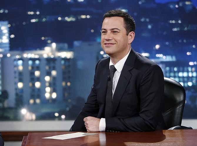 This July 3, 2013 photo released by ABC shows Jimmy Kimmel on "Jimmy Kimmel Live".