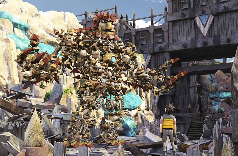 This image released by Sony Computer Entertainment shows a scene from Knack, which was created to be the perfect beast to show off the spectacularly vamped up visual powers of the PlayStation 4 game console. The hero of the game, also called "Knack," shown in this image, is made up of 5,000 parts that cluster together and hang in the air to shape its ever-metamorphosing form. 