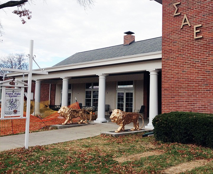 The Sigma Alpha Epsilon fraternity, after its summer and fall-long renovation.