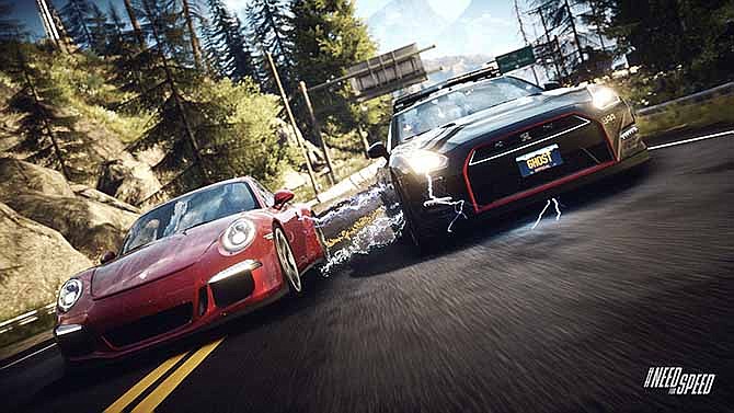 This photo provided by Electronic Arts shows a scene from the video game, "Need for Speed: Rivals." 