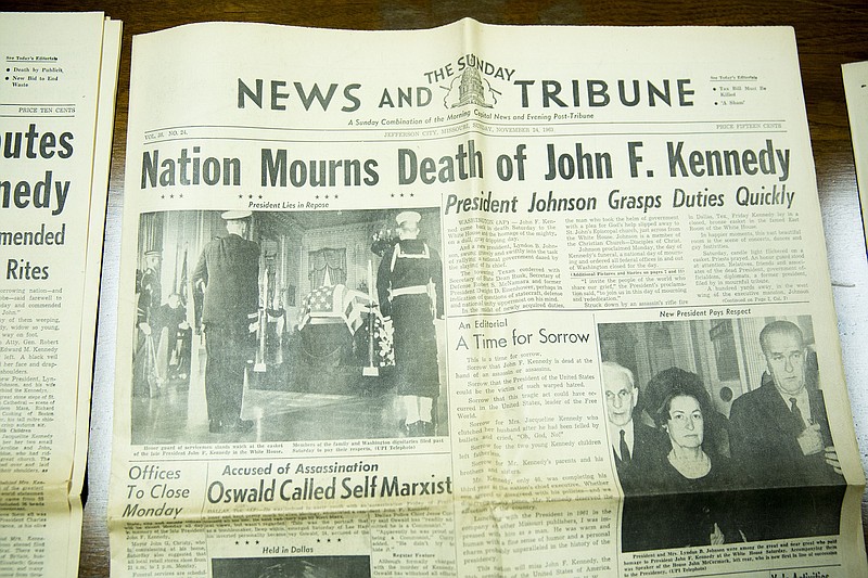 
Grace Harvey kept several editions of the News Tribune from the week of the assassination of President John F. Kennedy.