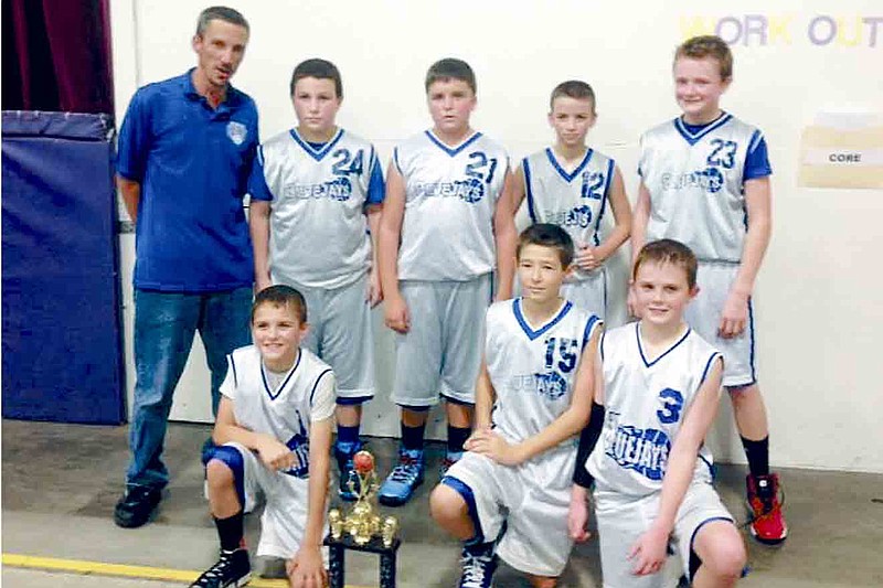 Photo submitted
Members of the High Point 2013 seventh and eighth grade boys basketball team, front row, from left, are Trevor Porter, Nathan Ahart and Trey Porter; back row, Coach Jason Blankenship, Quinn Randall, Breckin Blankenship, Jared Shirley and Logan Harding. 