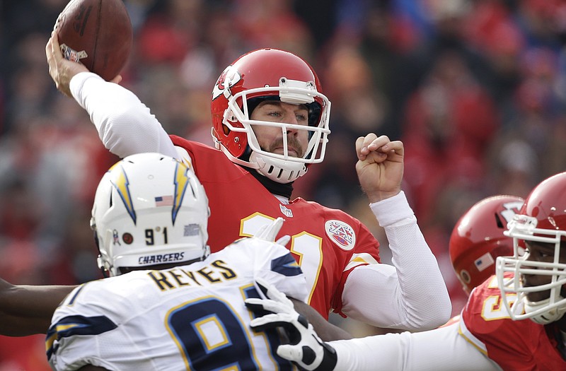 Chiefs quarterback Alex Smith finally started to air out the ball during Sunday's game against the Chargers in Kansas City.