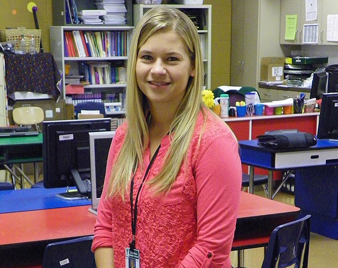 Emily Libbert will become the first graduate of William Woods to earn her degree online. The Blair Oaks Middle School teacher received her master of education in teaching and technology. 