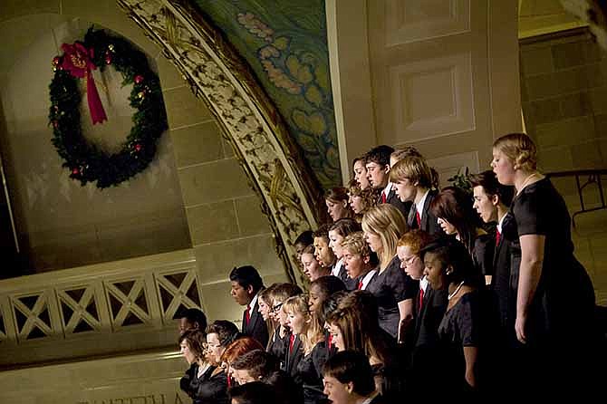 FILE: The annual Capitol Caroling at the Missouri State Capitol Rotunda.