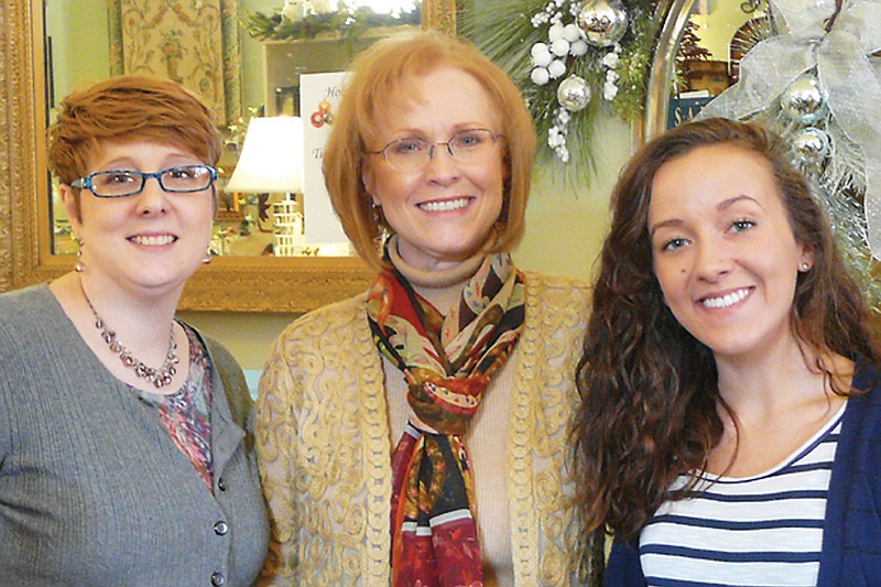 Tricia Mettle, Patricia Kay and Anna Kay were on hand to assist shoppers at Patricia Kay Interiors during the Christmas Open House, Saturday, Dec. 7.