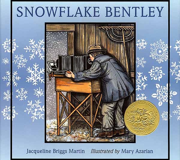 This book cover image released by HMH Books for Young Readers shows "Snowflake Bentley," by Jacqueline Briggs Martin and illustrated by Mary Azarian.