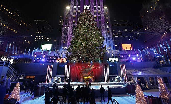 This Dec. 4, 2013 file photo shows the Rockefeller Center Christmas tree in New York. 