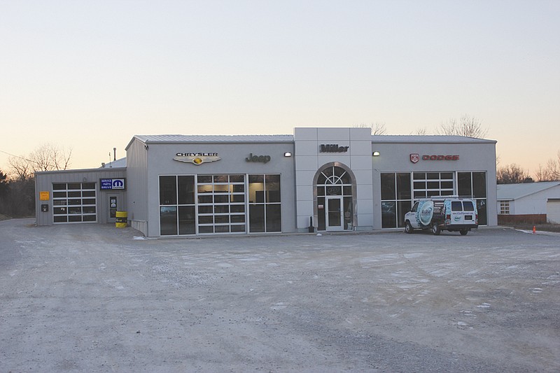 A recently empty Miller Chrysler will reopen for vehicle service today as Callaway Chrysler Dodge Jeep. Bought out by the owners of Bryant Motors in Sedalia, new ownership plans to have cars on a newly-asphalt lot in the coming months.