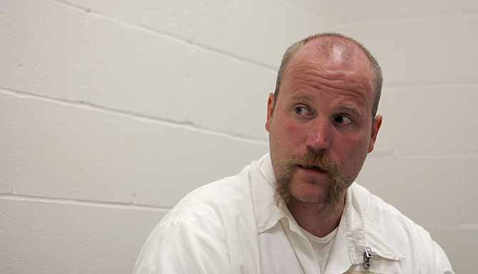 Missouri death row inmate Allen Nicklasson speaks during an interview at the Potosi Correctional Center on Thursday, Aug. 14, 2008. Nicklasson was executed Wednesday night, Dec. 11, 2013, for killing Richard Drummond, a businessman who stopped to help when he saw a car stranded along Interstate 70 near Kingdom City in 1994. 